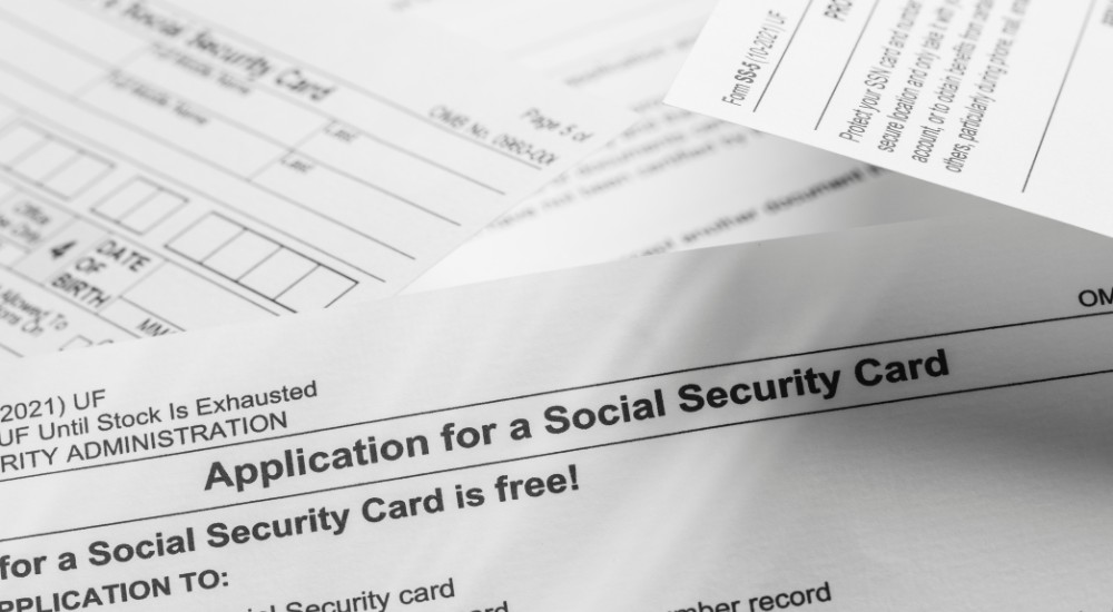 A printable Form SS-5 for a Social Security Card replacement